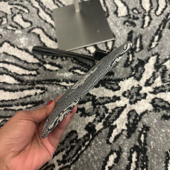 Dooney & Bourke Monogram Black and White Wristlet - Picture 4 of 6